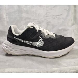 Nike Revolution 6 NN Men’s 9.5 Black White Zebra Swoosh Running Shoes DR9960-001